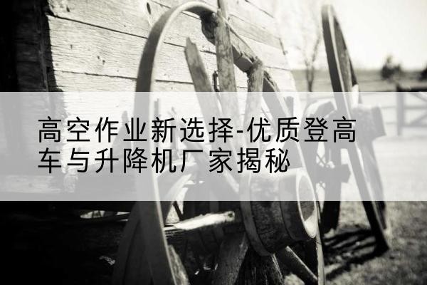 崇信登高车厂家-高空作业新选择-优质登高车与升降机厂家揭秘